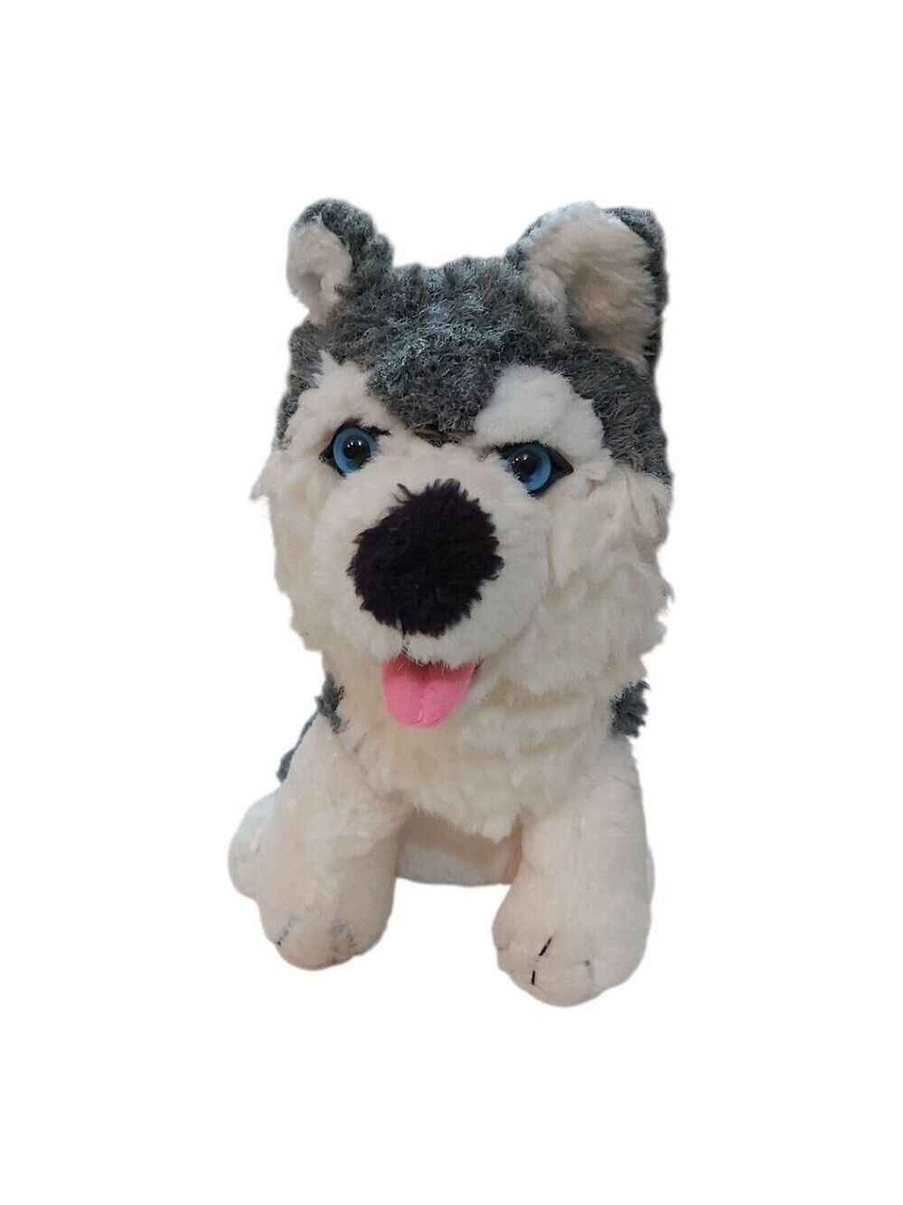 10 Inch Siberian Husky Stuffed Plush Toy Blue Eyes Puppy Dog